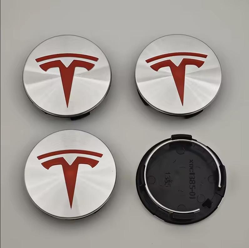 56mm 4 Piece Wheel Tire Center Cap Logo for Tesla Original Hub Caps Model3 Model Y Model S X High Quality Auto Accessories