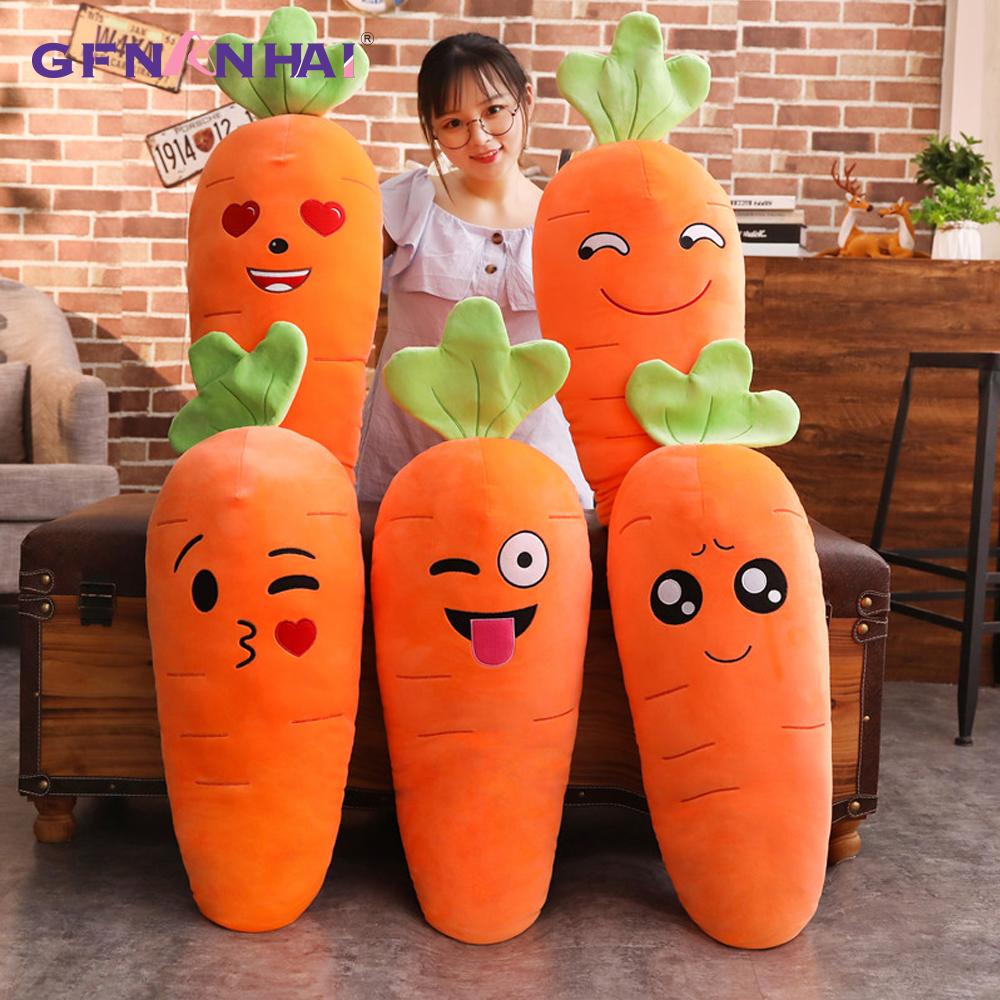 Favorite Toy Unisex Kids 1Pc 45/70/90Cm Cartoon Smile Carrot Plush Toy Cute Simulation Vegetable Carrot Pillow Dolls Stuffed Soft Toys For Children Gift