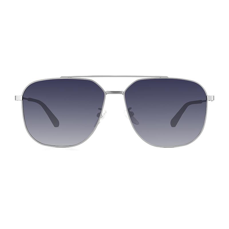 Calvin Klein Polarized Double Beam Aviator Style Driving Sunglasses Unisex sunglasses Metallic Irregular-Shape CKJ26219SPLB