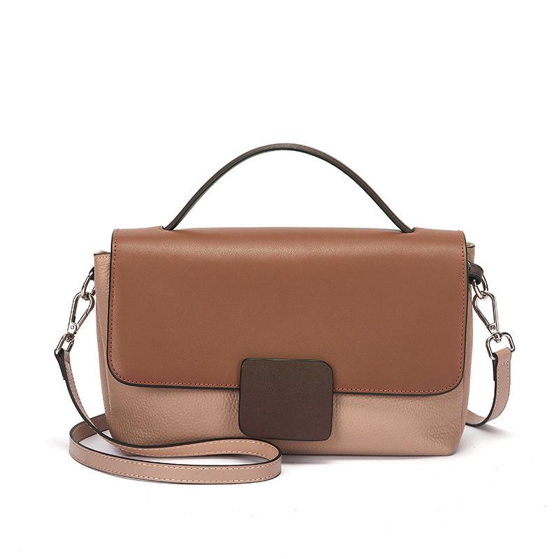 Women's Single-shoulder Bag, Two-layer Cowhide Crossbody Handbag, Versatile, Niche and Elegant Goddess