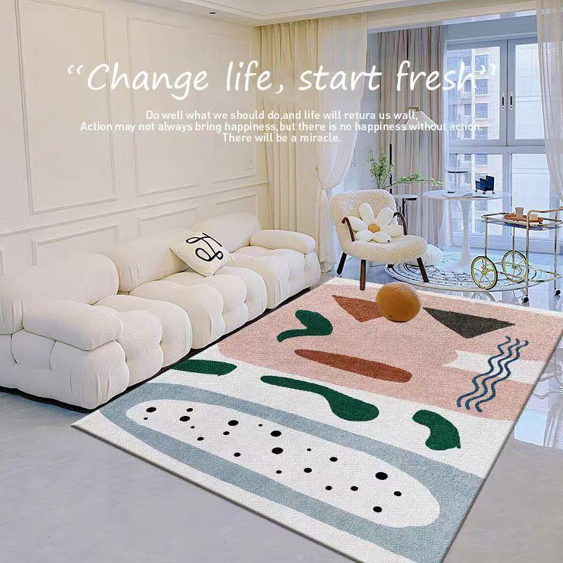 European Simple Household Earth Mat Carpets for Bed Room Living Room Rug Large Bedroom Decoration Tatami Mat Outdoor Carpets