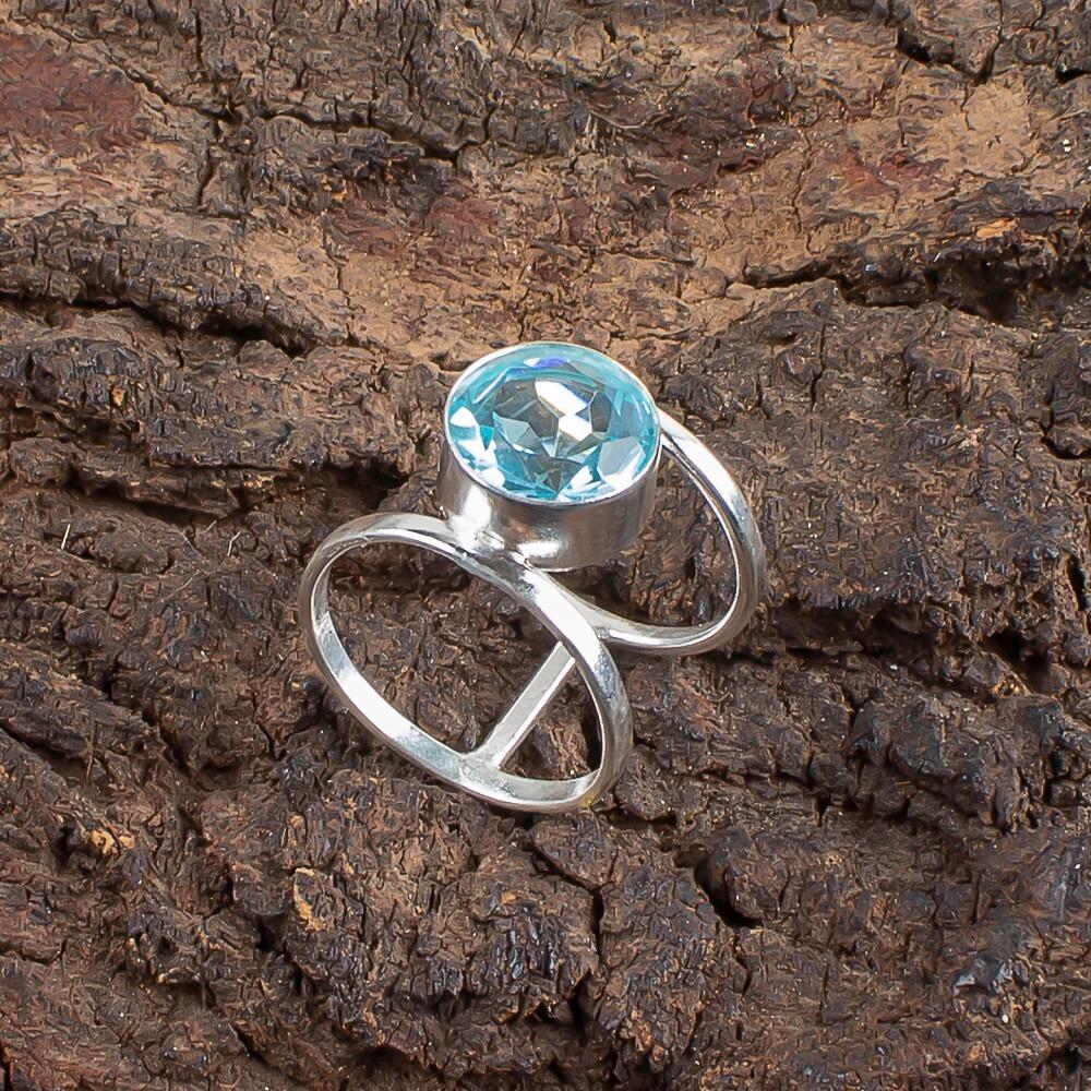 Rare Sky Blue Topaz Gemstone 925 Sterling Silver Jewelry Handmade Ring For Women RR-13-7