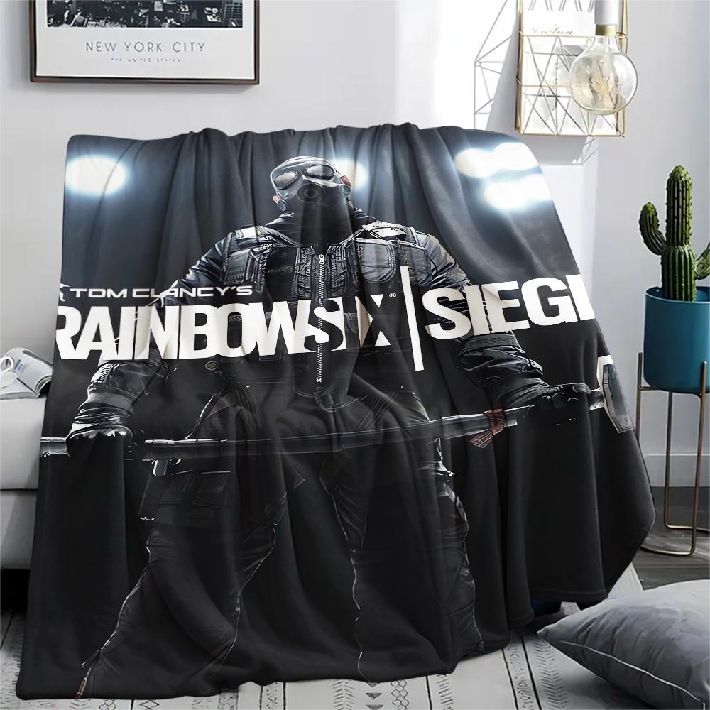 1PC Tom Clancy's Print Flannel Blanket, High quality Comfortable for All Seasons, Home Decor, Warmth and Comfort, Perfect for Christmas Gifts226