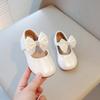 Girls Chic Flats for Wedding Party Classic Simple Elegant Kids Dress Shoes with Lace Bow-knot Princess Sweet Children Mary Janes