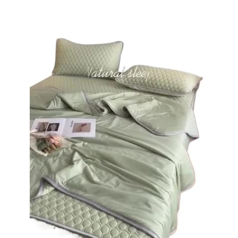 New Solid Color Cool Silk Summer Quilt Soft And Comfortable Air Conditioner Quilt Single Adult Gift Quilt