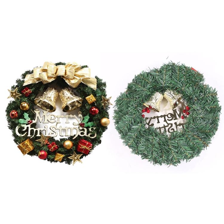 Couronne de Noël 11 Pouces Guirlande Artificielle pour Porte d'Entrée Décorations de Noël