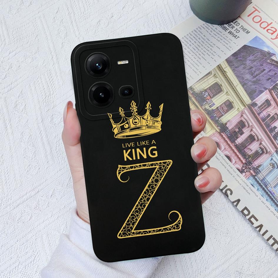 For Vivo V19 V19 Neo V27 Pro V25E V20 V21E V23E V20SE Case Shockproof Cover Luxury Letters Crown Square Soft Liquid Silicone For Vivo Bumper Shell