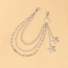 Punk Skateboard Metal Waist Chain With Hollow Star Pendant For Men And Women