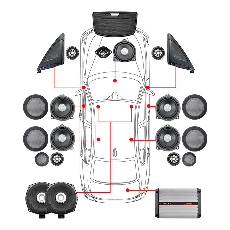 Car Tweeter Covers For Bmw F34 3GT 3 Series Speakers Audio Trumpet Head tTeble Speaker ABS Original Model Fit High Quality Horn