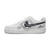 Nike Court Vision 1 Dark Thorn Lightweight And Breathable Low top Skateboard Shoes Men's Black White DH2987-101(Team61-)