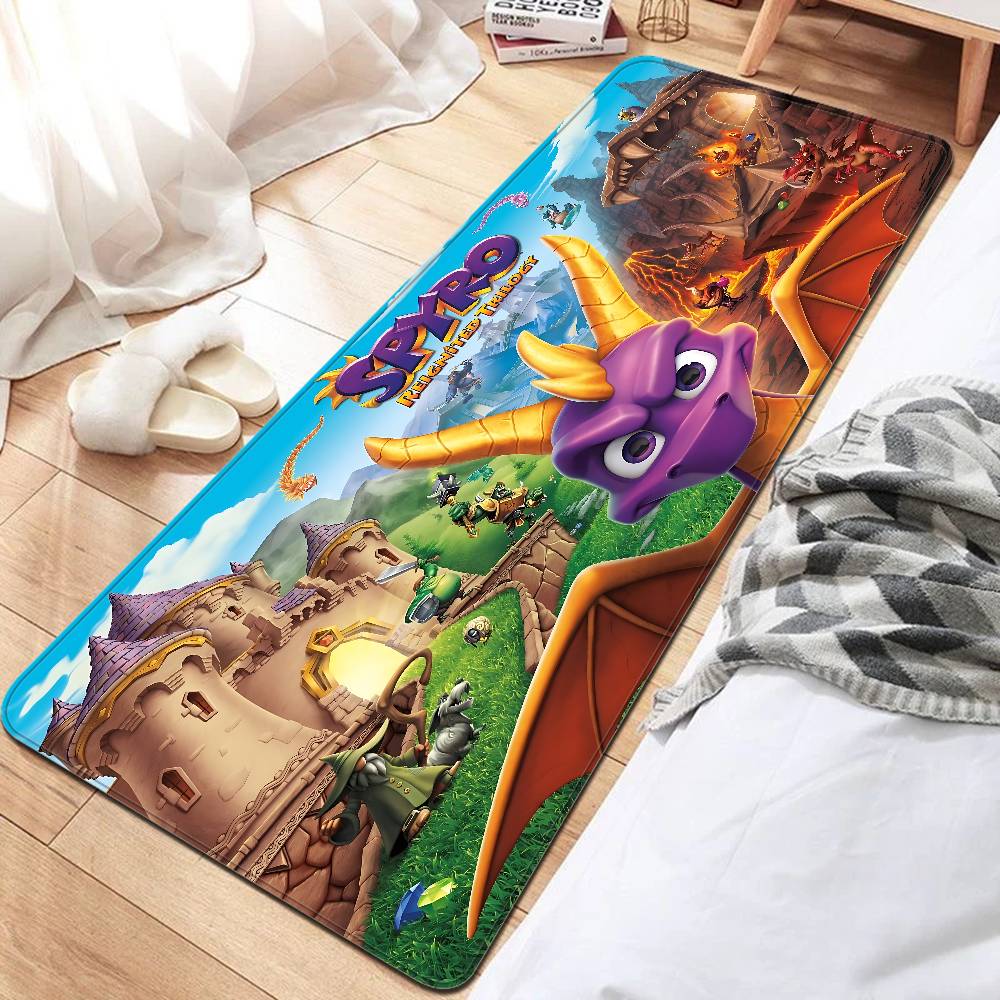 

Games S-Spyro Dragon Door Mat Kids Room Bedroom Decoration Balcony Anti-Slip Doormat Living Room Doormat Area Rug 40x60cm