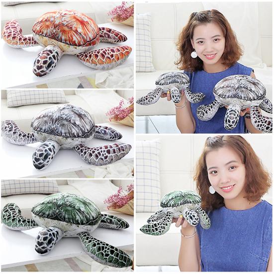 Realistic Ocean Sea Turtle Tortoise Plush Soft Stuffed Animal Doll Kids Toy Gift