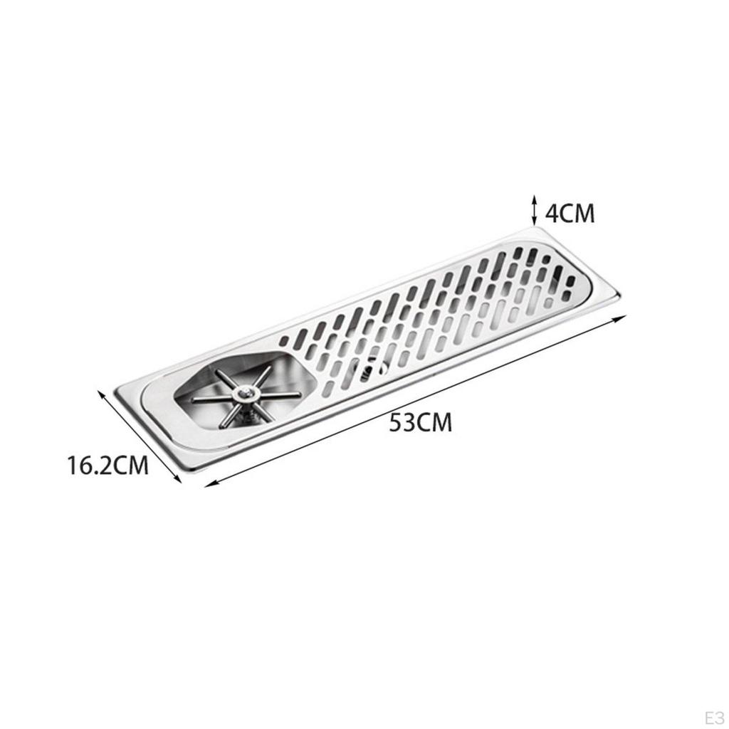 Stainless Steel Pitcher Rinser Removable Tray Bar Sink Glass Cleaner Quick