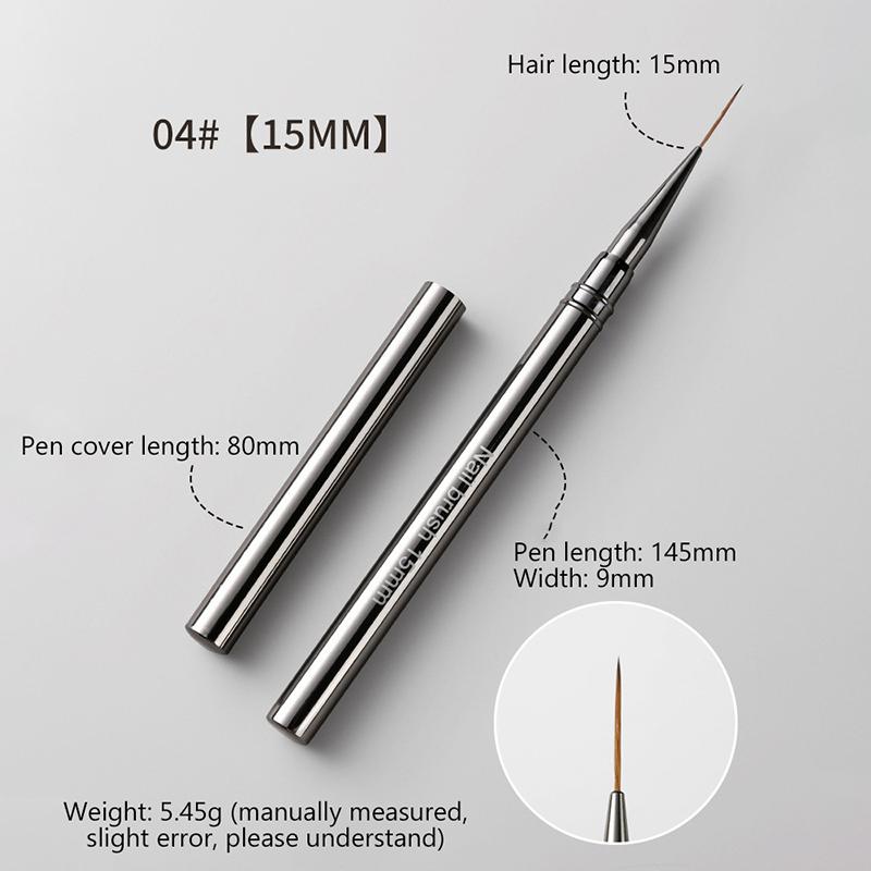

1Pcs Nail Art Liner Brushes Elongated Lines Striping Drawing Uv Gel Painting Nail Design Pen Professional Manicure Tool
