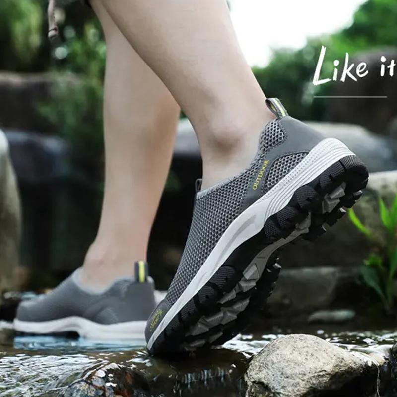 Men Hiking Shoes Outdoor Sneakers for Man Flat Sport Casual Shoes Non-slip Cilmbing Trainers