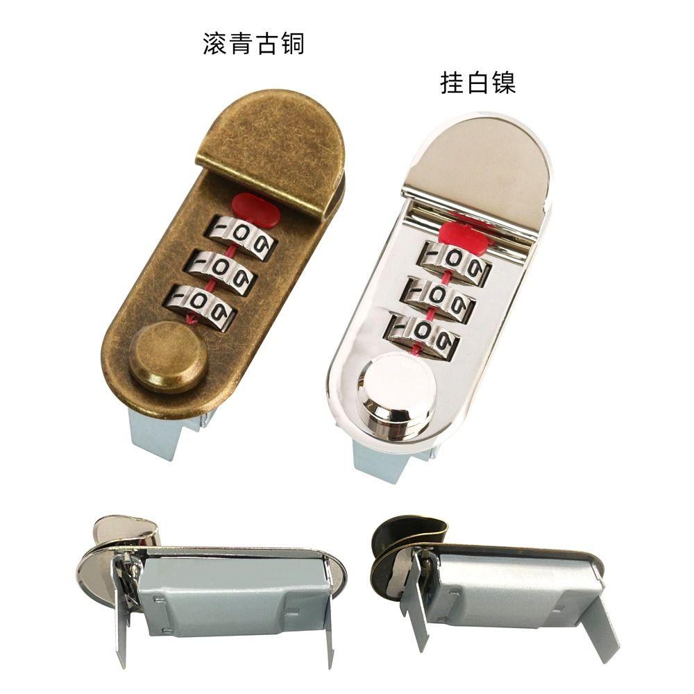 DIY Notebook Password Lock Waterproof Briefcase Lock Durable Alloy Lock  Handbag