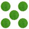 5Pcs Green Artificial Banana Leaf Mat 18/28/38cm Lotus Leaf Tray Liner  for Food Display Decoration