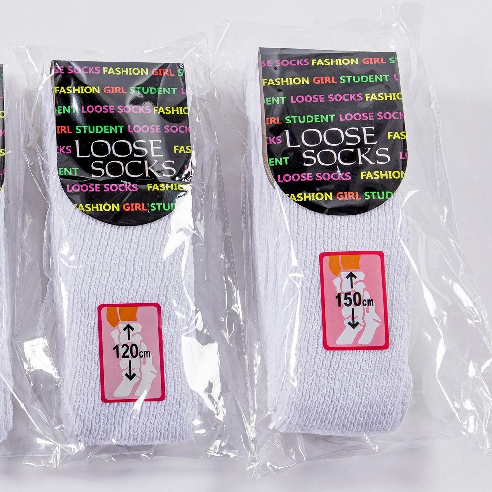 A Pair Loose Winter Leg Warmer Stylish Japanese JK Accessories Comfort Women Slouch Socks  for Girl