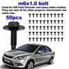 50Pcs M6-1.0 Hex Head Body Bolts Bumper Fender Splash Shield Under Cover Hood,M6 Bolt,Hex Bolts,10Mm Bolt,20Mm Washer