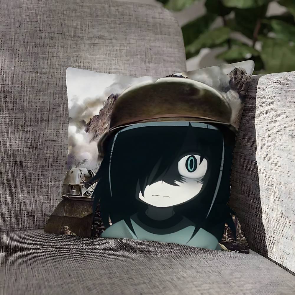 W-Watamote Tomoko Kuroki Pillow Case For Sofa Decor Car Office Room Printing Cushion Cover Decorations and Protector