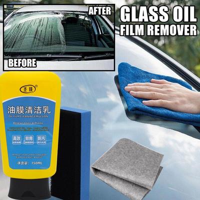 150ml Auto Glasreiniger Reparaturmittel Ölfilm Entferner Reinigungs Paste Automobil Zubehör Windschutzscheiben Ölfilm Reiniger Mit Schwamm