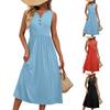Women's Summer Dresses Maxi Dress Vacation Beach Sundresses  With Pockets