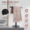 Mordern Hand Towel Holder T-Shape Standing Towel Rack Countertop Stainless Steel Towel Storage Organizer for Bathroom or Kitchen