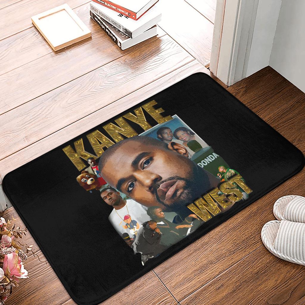 Funny Kanye West Collage Meme Front Door Mat Anti-Slip Outdoor Quick Dry  Doormat Kitchen Bedroom Entrance Rug Carpet
