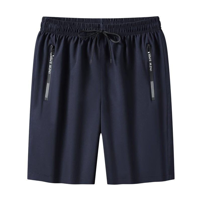 Summer Quick Drying Ice Silk Sports Casual Five Quarter Pants Plus Size Beach Men’s Shorts
