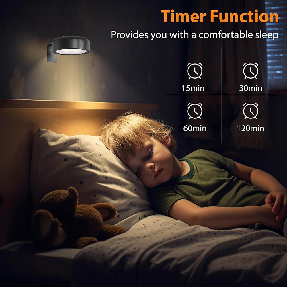 LED Light Magnetic Spotlight Rechargeable Wall Light Wireless Picture Light No Punch Reading Light Bedroom Bedside Light