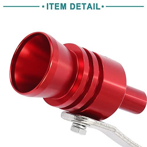 ACROPIX Turbo Sound Exhaust Muffler Pipe L Size Red 2pcs