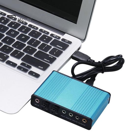 Placă de sunet audio optică USB 2.0 externă cu 6 canale 5.1 pentru notebook laptop PC