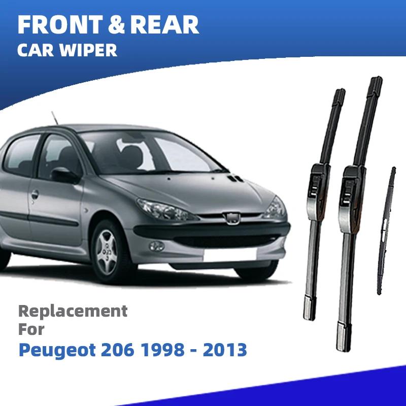 

LHD Front Rear Windshield Wiper Blades For Peugeot 206 206+ Hatchback 1998 - 2013 Windscreen Accessories 2002 2003 2004 2005 3 pcs