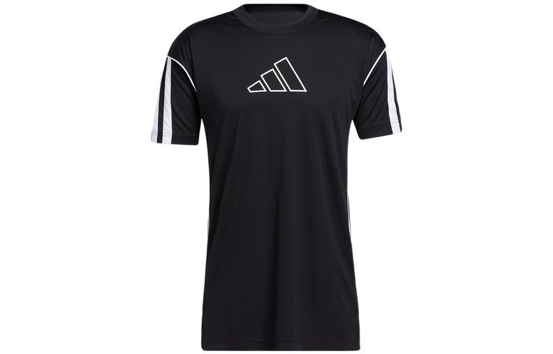 

Adidas T Shirts Men s Black Crew Neck Moderate Straight Fit GL0465 XL