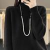 Thickened Half-high Neck Sweater for Women In Autumn and Winter New Simple and Versatile Cashmere Knitted Sweater Warm Base Shirt