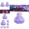 Incantevole Vestito da Principessa Casa Magica con Chiffon a Pois