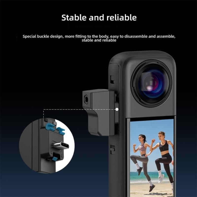 Professional Microphone Sound Adapter for X4 External Microphone Type C 3.5mm Port Mic Charging Recording Adapter