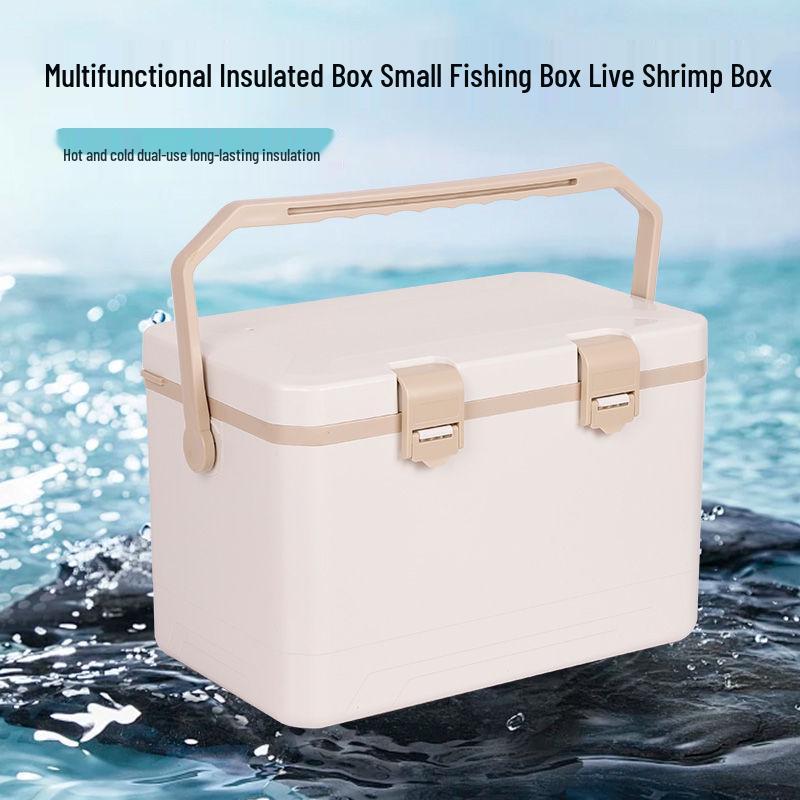 Sea Fishing Insulated Tackle Box with Oxygenator - Lightweight, Refrigerated, and Perfect for Live Shrimp.