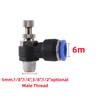 Water Tank Pneumatic Regulating Valve 1/8"1/4"3/8"1/2"BSP Male Thread Joint 4/6/8/10/12mm Garden Aquarium Fish Tank Pipe Fitting