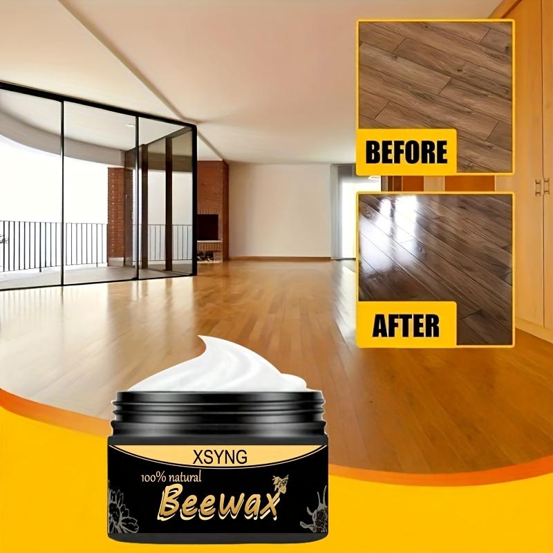 

Natural beeswax furniture and floor gloss paste - non-toxic, residue free, enhances gloss and protects surfaces 5G