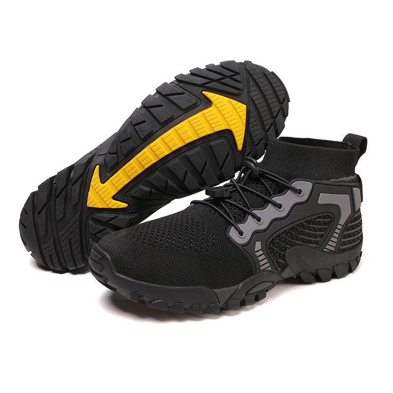 Outdoor Sneakers for Men Anti-slip Hiking Sports Shoes Breathable Mesh Ankle Boots Barefoot Climbing Shoes Wear-resistant Big Size 48