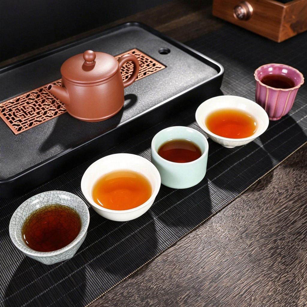 Exquisite Tea Set: Premium Tea Cups Ideal for Tasting & Gift-Giving To Elders, Clients, Friends & Housewarmings