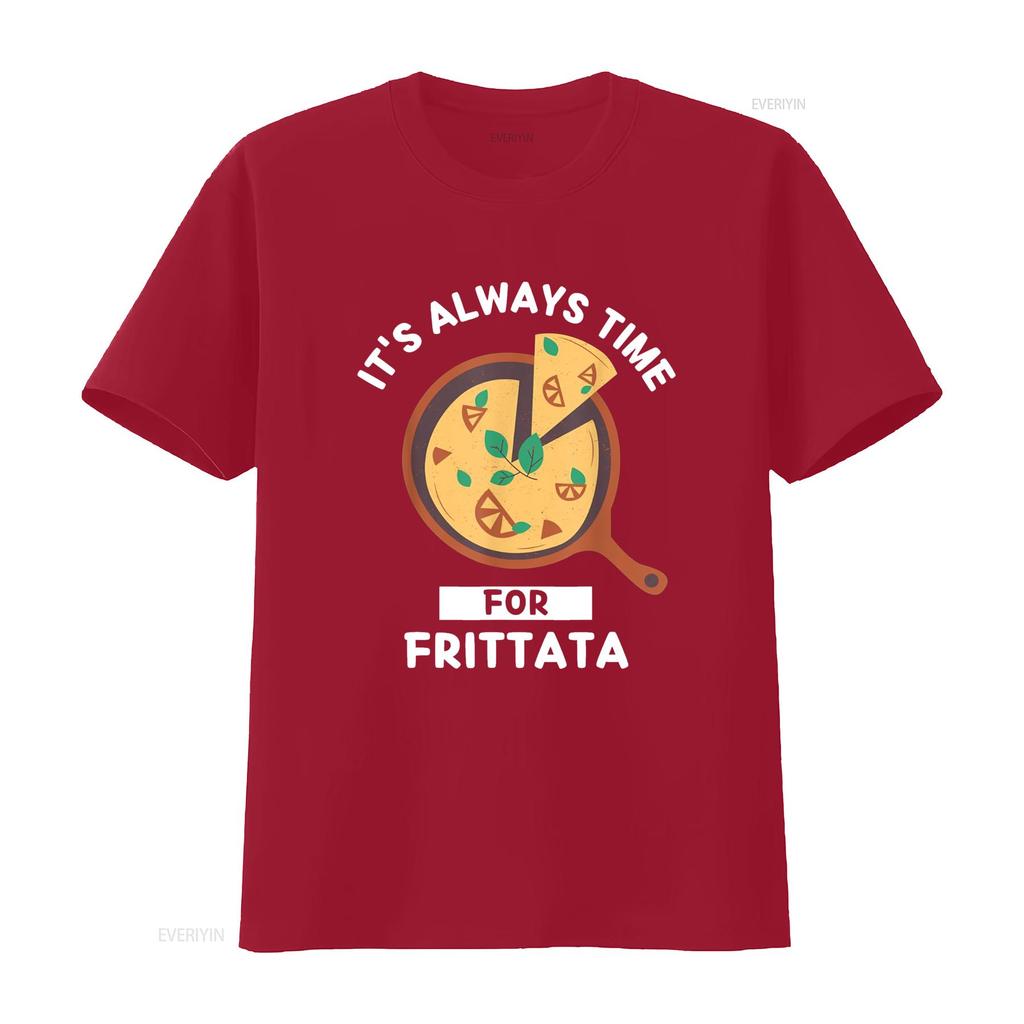 Frittata Food Lover Es ist immer Zeit zum Essen T-Shirt vintage gewaschenes Oberteil für den Alltag designer kleidung mann lässig