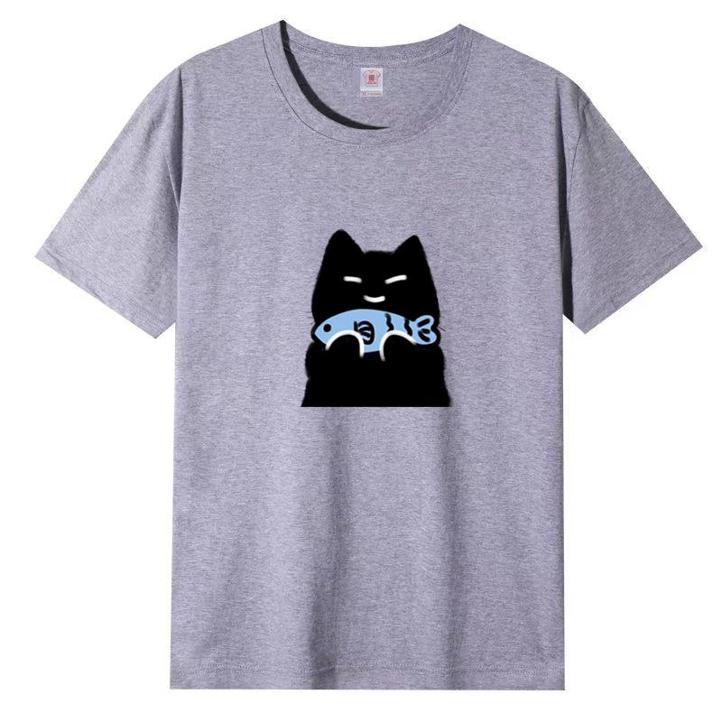 Dámské léto Populární tričko s krátkým rukávem Bavlna Prodyšné Volný top Potištěné tričko Ležérní