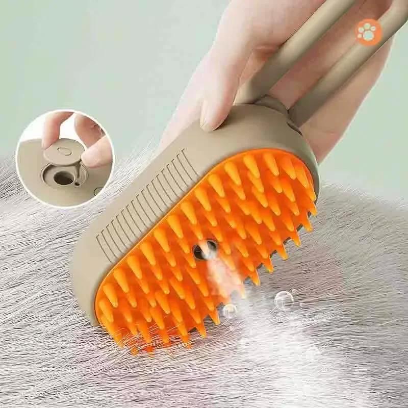 One Button Steam Spray Folding Rotation Bath Depilatory Brush Comb Cat and Dog Pet Spray Massage Brush