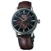 Cocktail Series 50m Waterproof Automatic/Manual Mechanical Movement Leather Strap 43mm Men's Watch Burgundy Dial SSA393