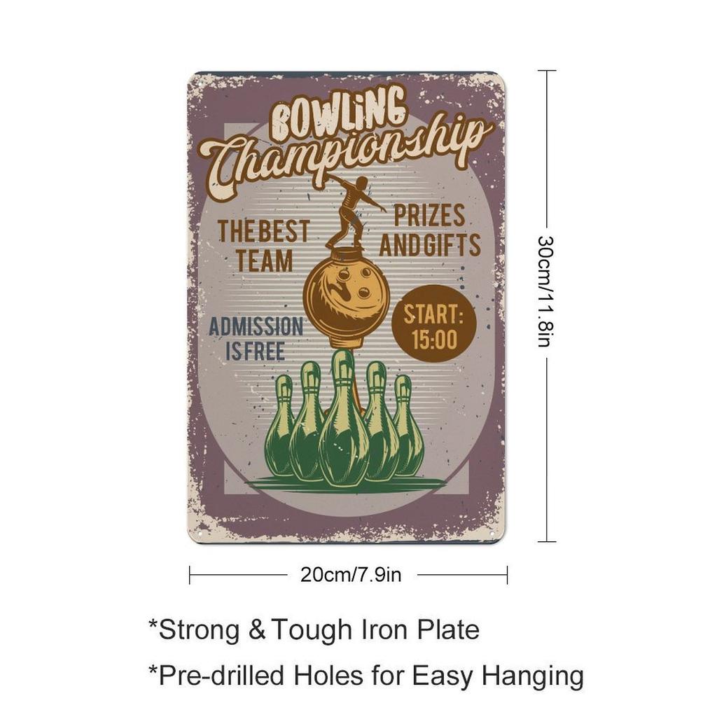 1 Pack Aged Metal Tin Sign with Classic Rust Texture for Home Office Café Decoration, Available In 20x30cm or 30x40cm