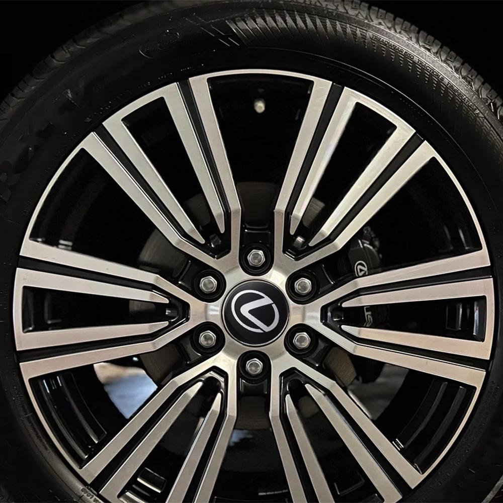 4Pcs 56MM Car Aluminum Metal Wheel Hub Center Cap Sticker Logo Decor For Lexus CT200h NX300h RX300 RX330 EX300h F Sport IS RX NX