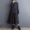 Long Sleeve Plus Size Vintage New In Dresses for Women Casual Loose Long Spring Autumn Dress