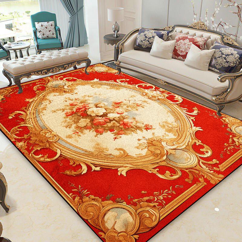 Persian Luxury Red Carpets Living Room Printing Home Decoration Large Area Soft Rugs 140x200 Bedroom Lounge Non-slip Floor Mats